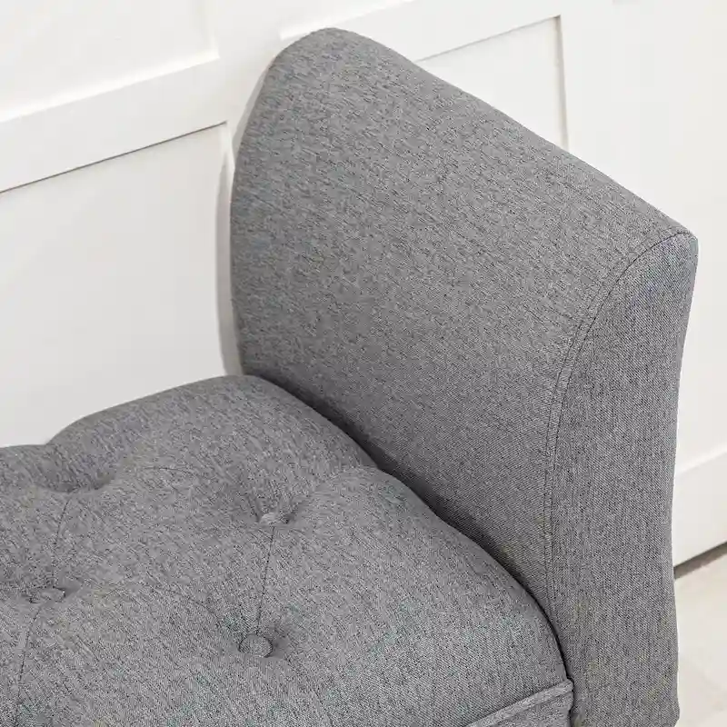 HOMCOM End of Bed Bench with Button Tufted Design, Upholstered Bench