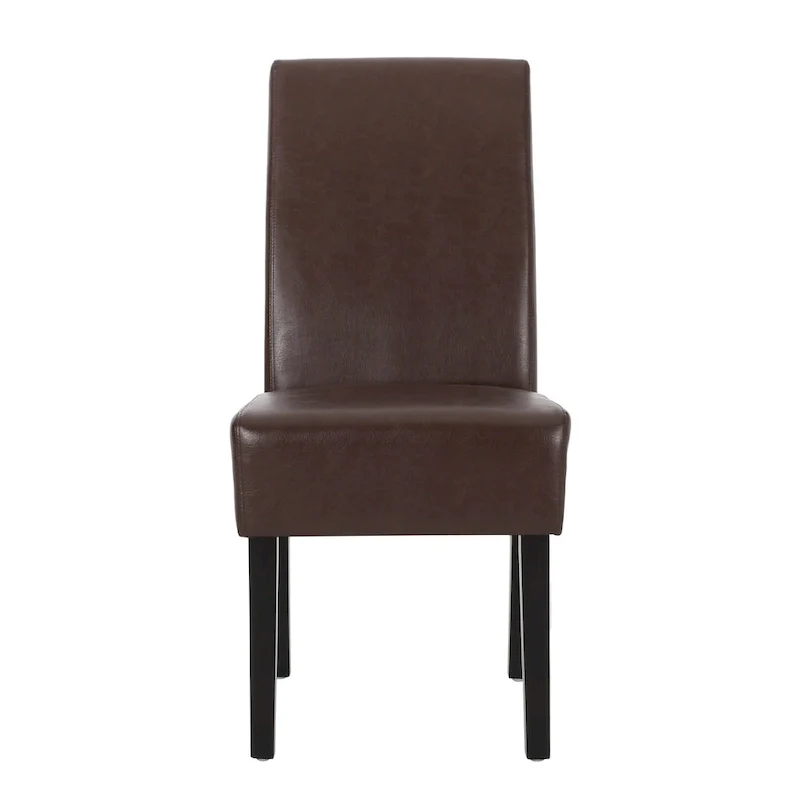 Button-Tufted Upholstered Dining Chairs, Set of 6, Mid-Century Modern Faux Leather
