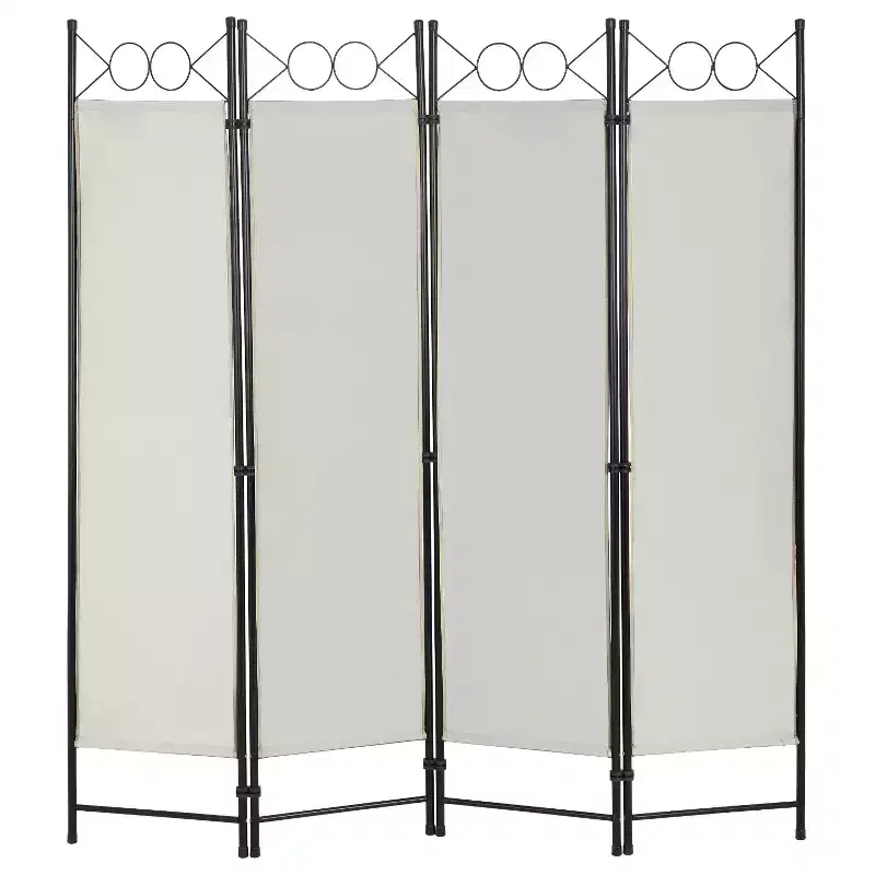 BestMassage Room Divider 4 Panel Folding Privacy Screen 5.6FT Freestanding Partition Wall Divider