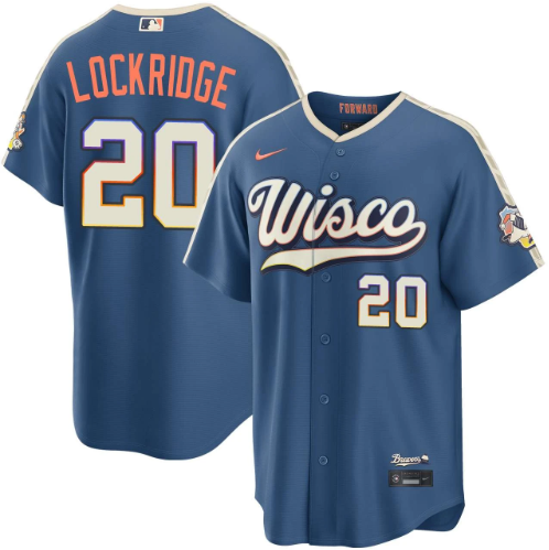 Brandon Lockridge Milwaukee Brewers Mineral Blue 2026 City Connect Stadium Jersey