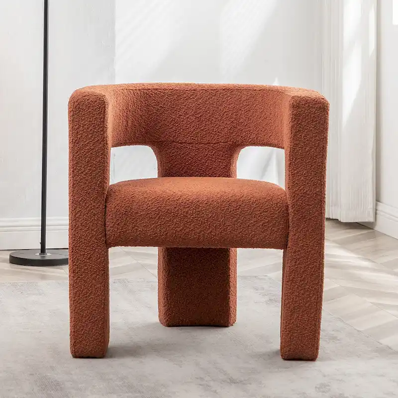 28 Wide Boucle Upholstered Square Armchair