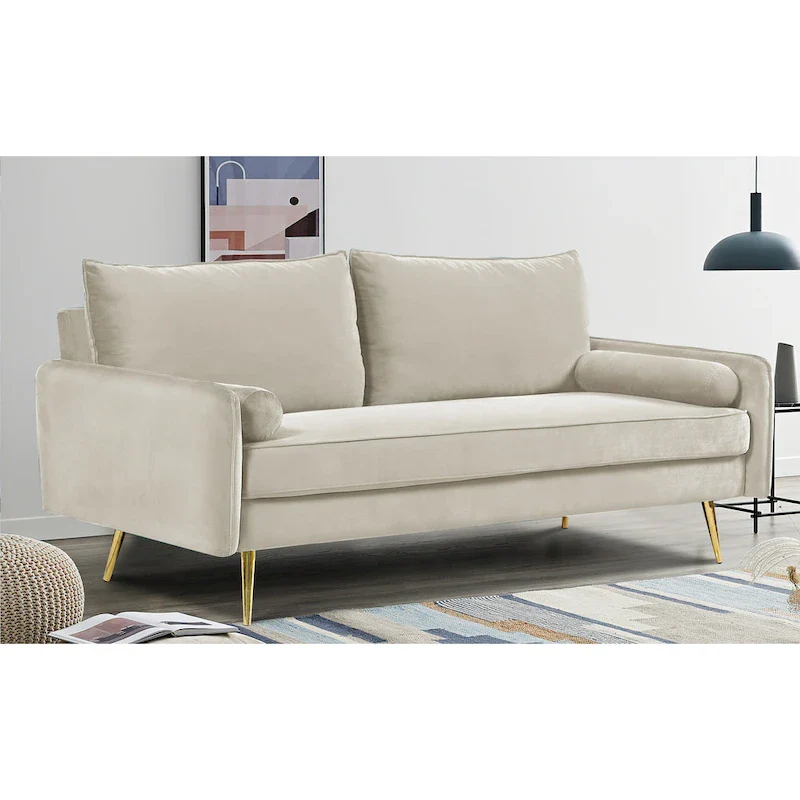 Villeda 70W Polyester Square Arms Sofa