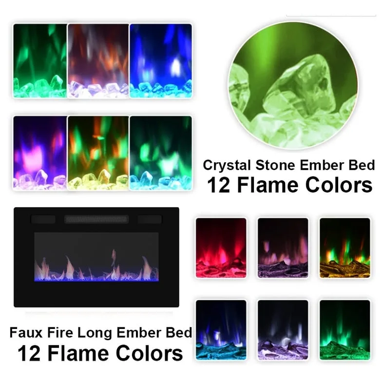 Electric Fireplace TV Stand Entertainment Center with Remote Control