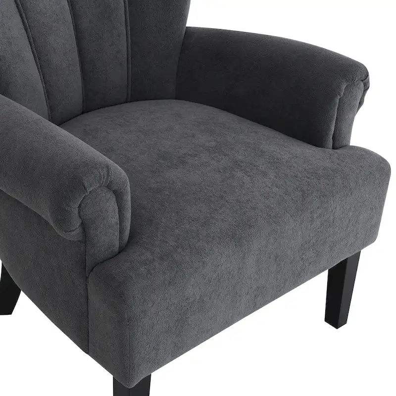 29 Upholstered Arm Chair with High-Density Foam and Channel Back