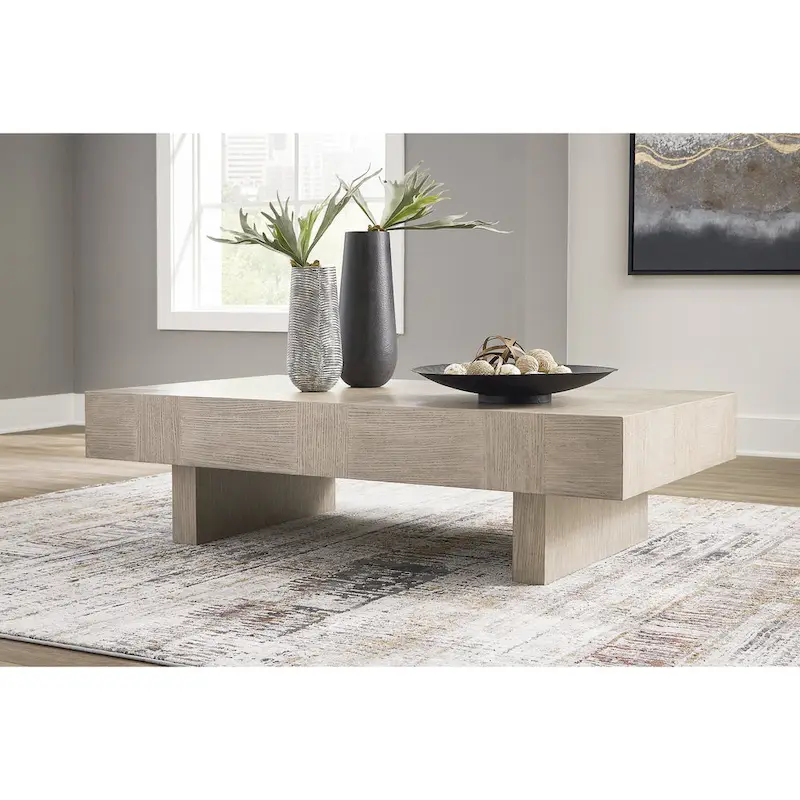 Signature Design by Ashley Jorlaina Light Grayish Brown Coffee Table - 60W x 35D x 16H