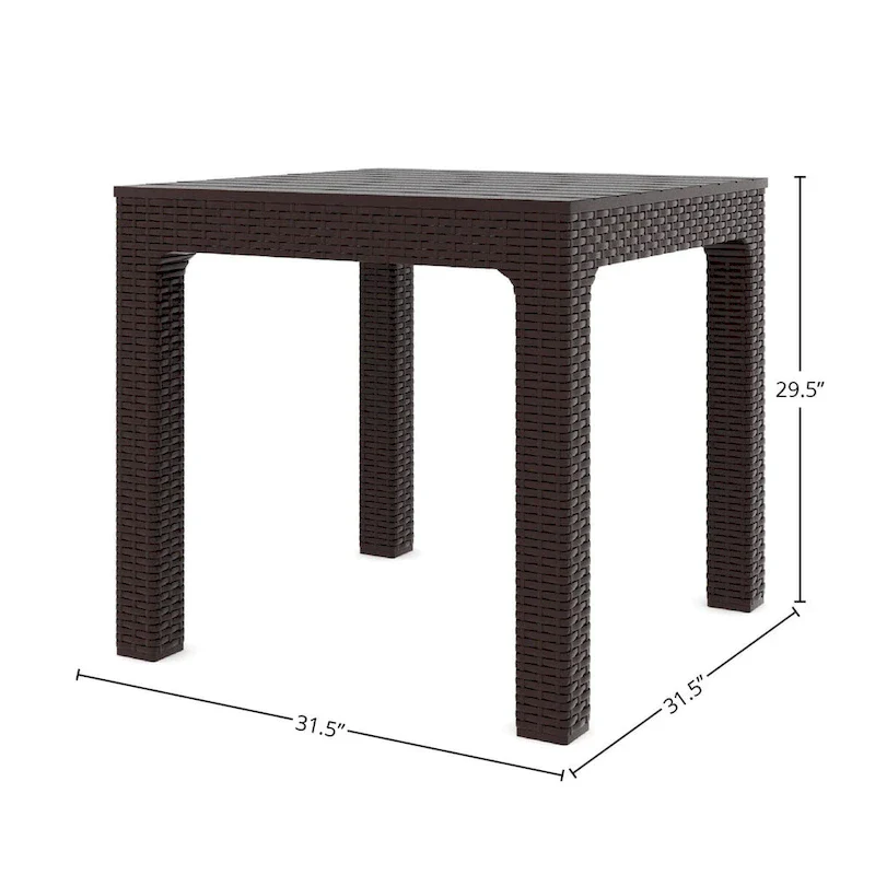 Solara Outdoor Patio Table, Wenge Brown