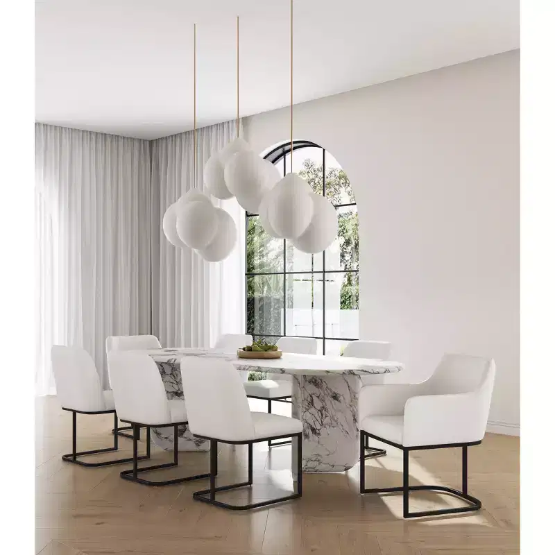 Set of 8 Serena Modern Leatherette Upholstered Dining Chair Set - Manhattan Comfort