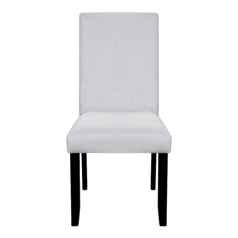 5 Piece Kitchen Table and Chairs Set, 4 People Round Dining Table Set, 4 Upholstered Chairs with Rubber Wood Legs