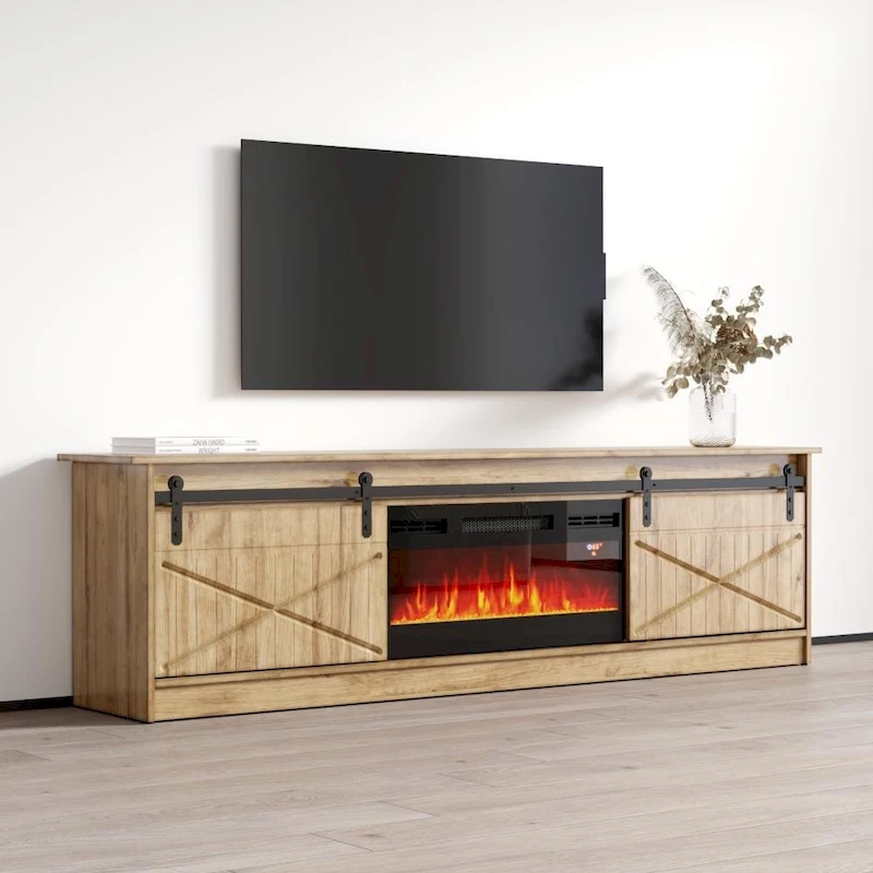Granero BL-EF Electric Fireplace 79  TV Stand