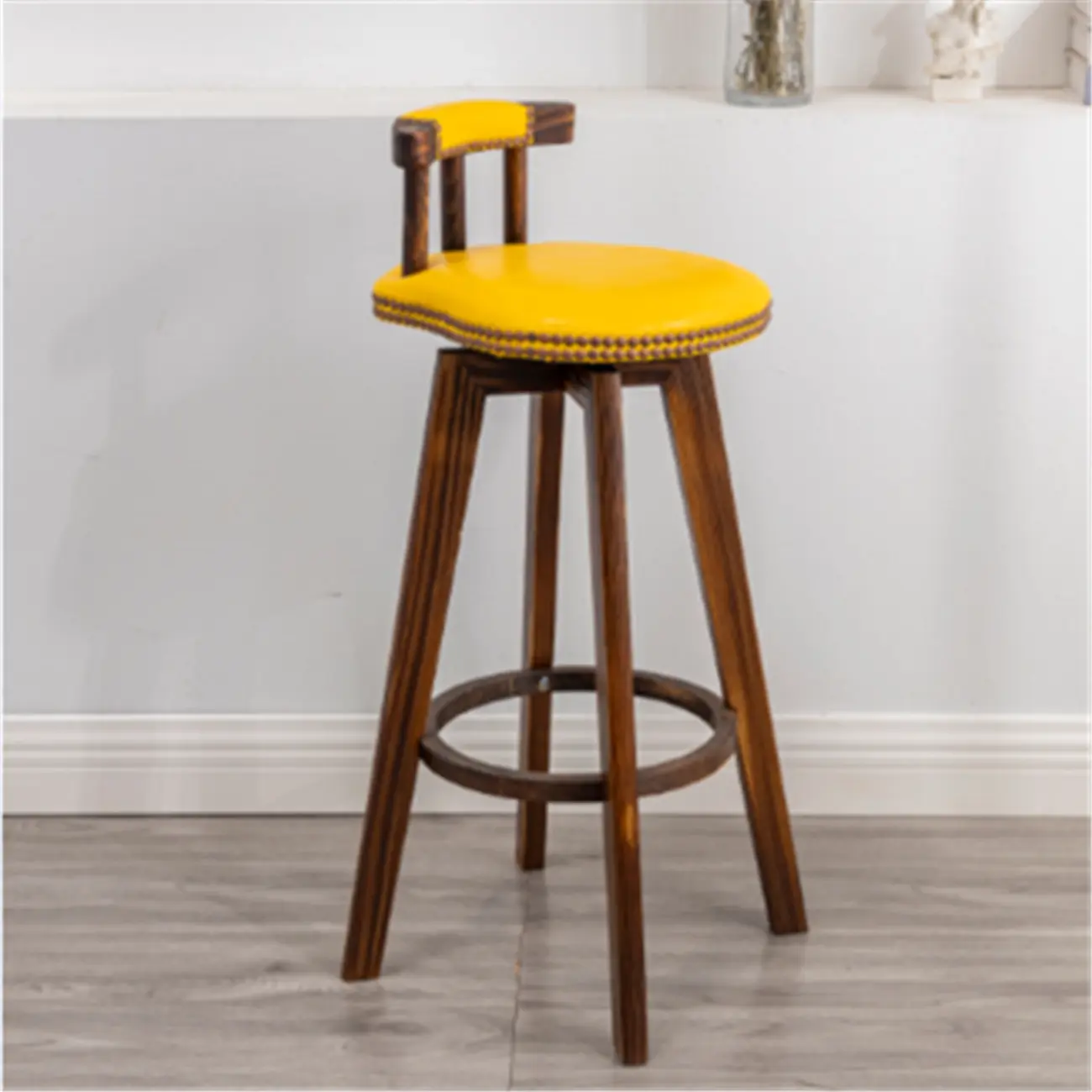 Bar Height Swivel Leather Modern Bar Stools
