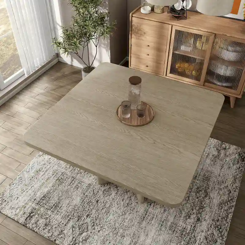 Furniture of America Piez Modern 54-inch Square Solid Wood Counter Height Dining Table