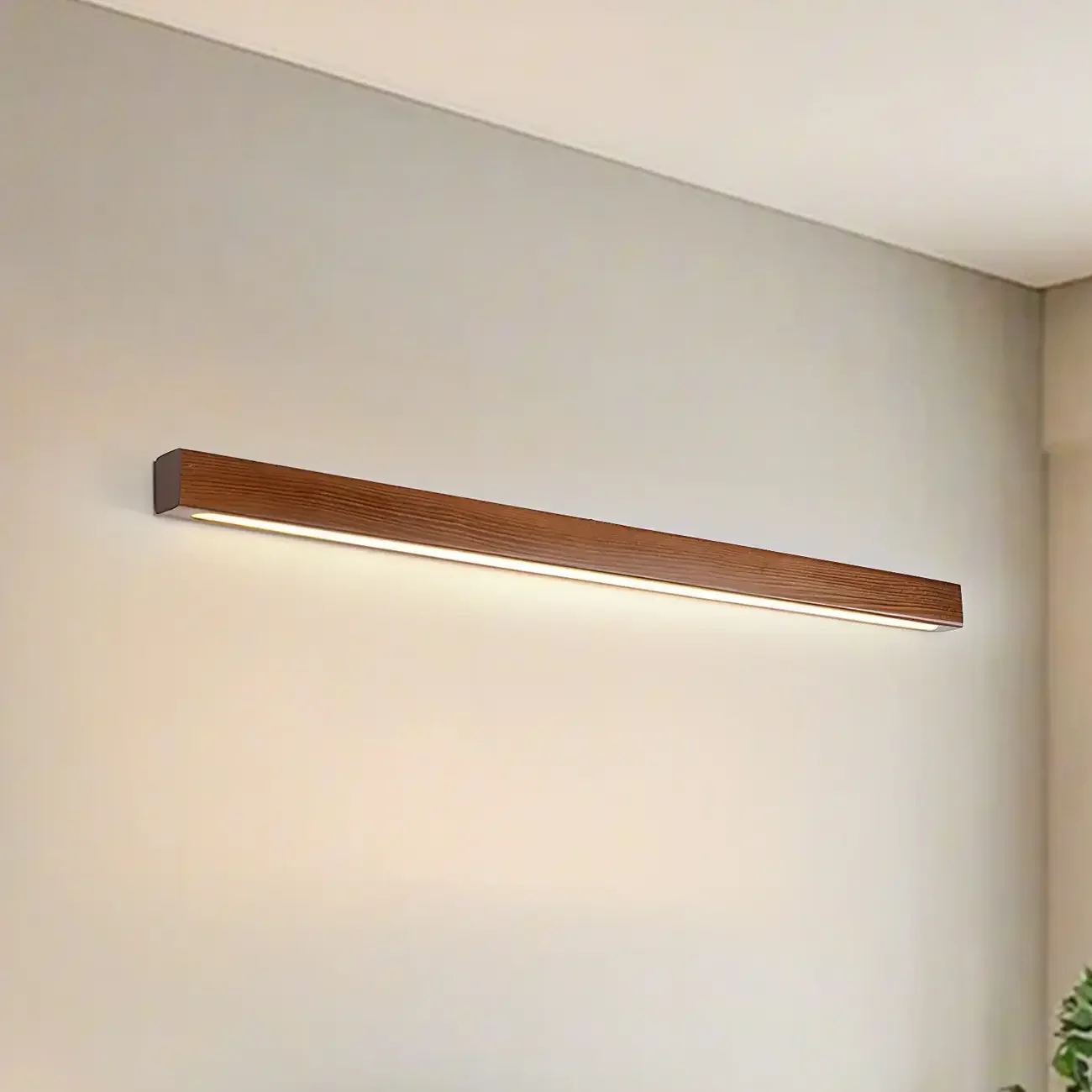 Nordic Wooden Rectangular Dimmable LED Vanity Light