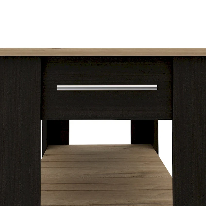 FM Furniture Brooklyn 40 Kitchen Island, Two Shelves, One Drawer