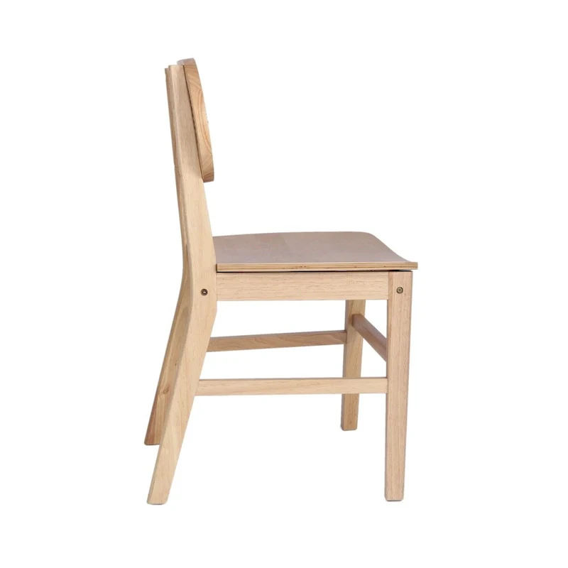 Set of 2 Cane Rattan Dining Chairs with Wood Frame