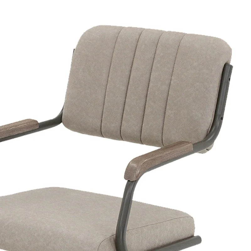 Chromcraft Douglas Caster Dining Chairs in Sea Gray, Gray Finish (Set of 2)