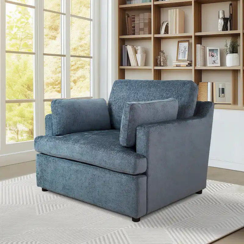 Naro Modern Fabric Accent Chair with Removable Cushion by Christopher Knight Home