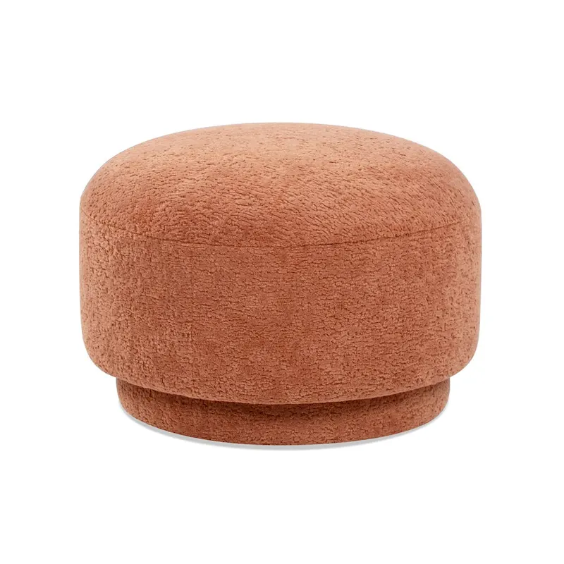 Fuji 15   Faux Sherpa Mushroom Footstool Ottoman