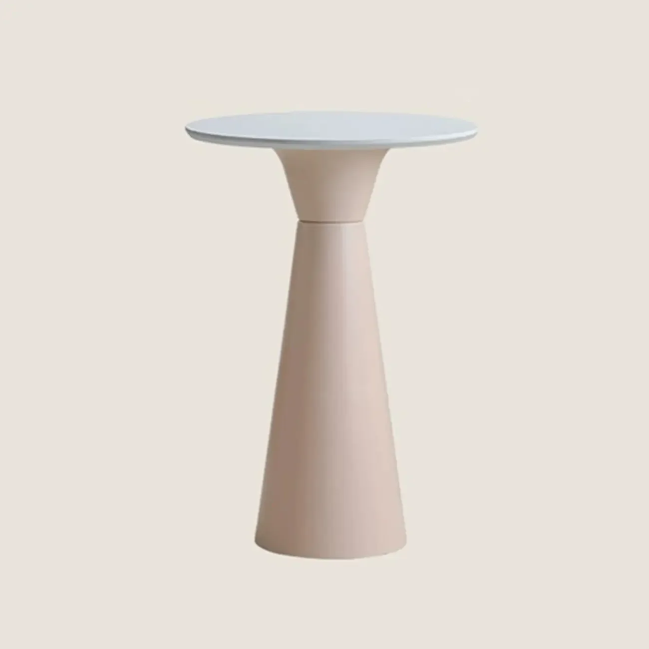 Elegant Pedestal Round White Marble Bar Table