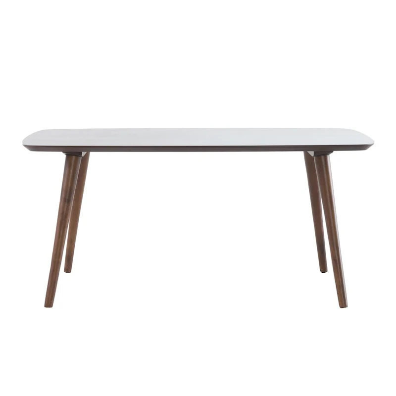 Walnut / Natural Mid-Century Rectangle Coffee Table for 1–4 People