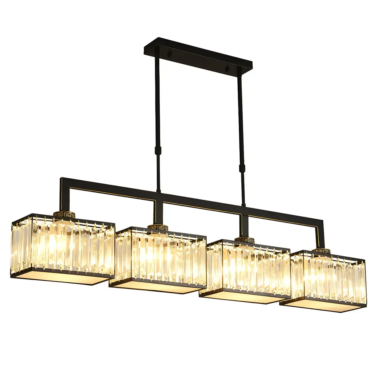 Kitchens Modern Crystal Gold Island Pendant Light