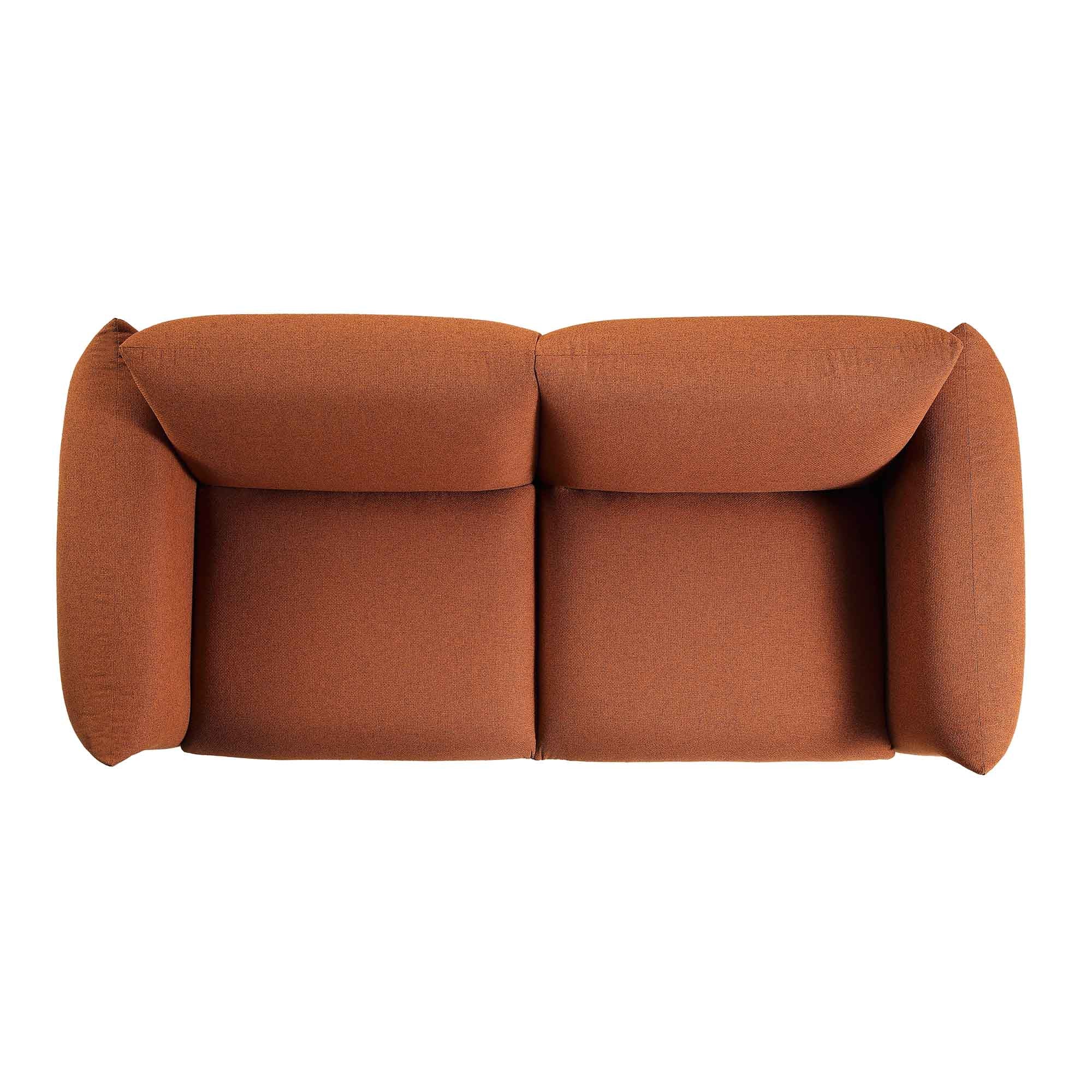 Three Seater Sofa, Terracotta Fabric