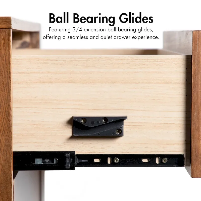 Furniture of America Beau Midcentury 3-Piece Walnut Wood Bedroom Set