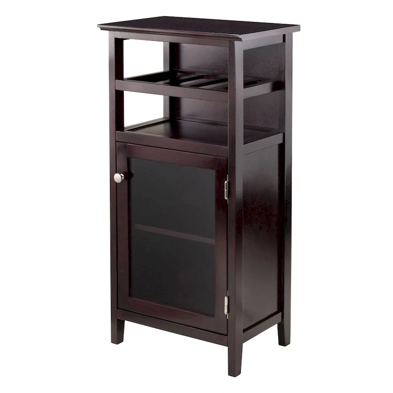 Wine Cabinet, Espresso - 19.13 x 12.72 x 37.48 inches