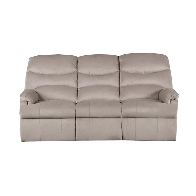 Velvet Upholstered Manual Motion Recliner Sofa