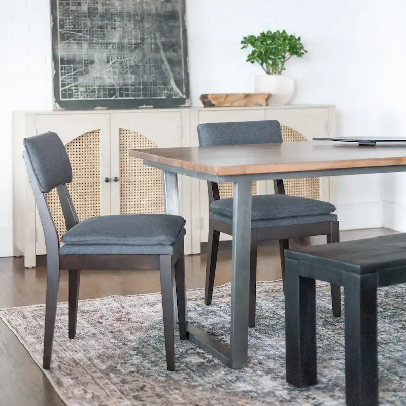 Solid Wood Upholstered Dining Chairs (Set of 2) by East at Main