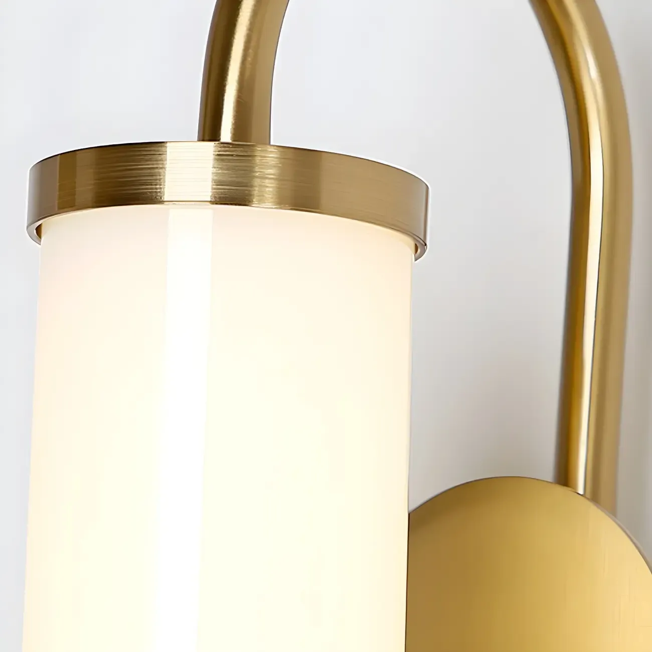 Modern Gold Straight Cylinder Dimmable LED Vanity Light