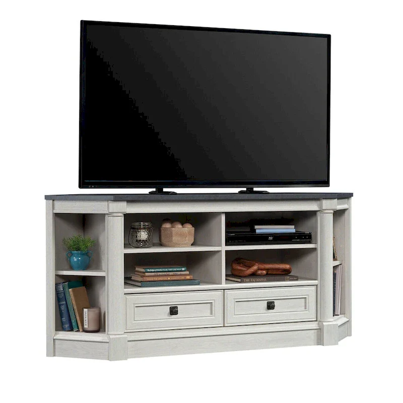 Corner TV Stand, Oak Finish, Fits TVs up to 60
