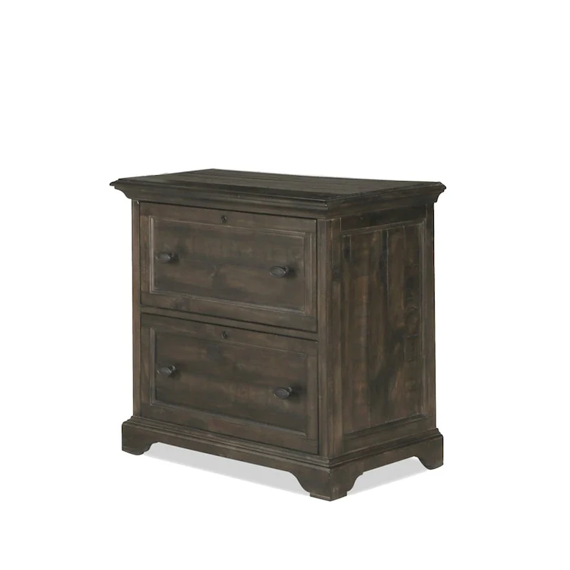 Traditional Weathered Dark Gray Lateral File Cabinet