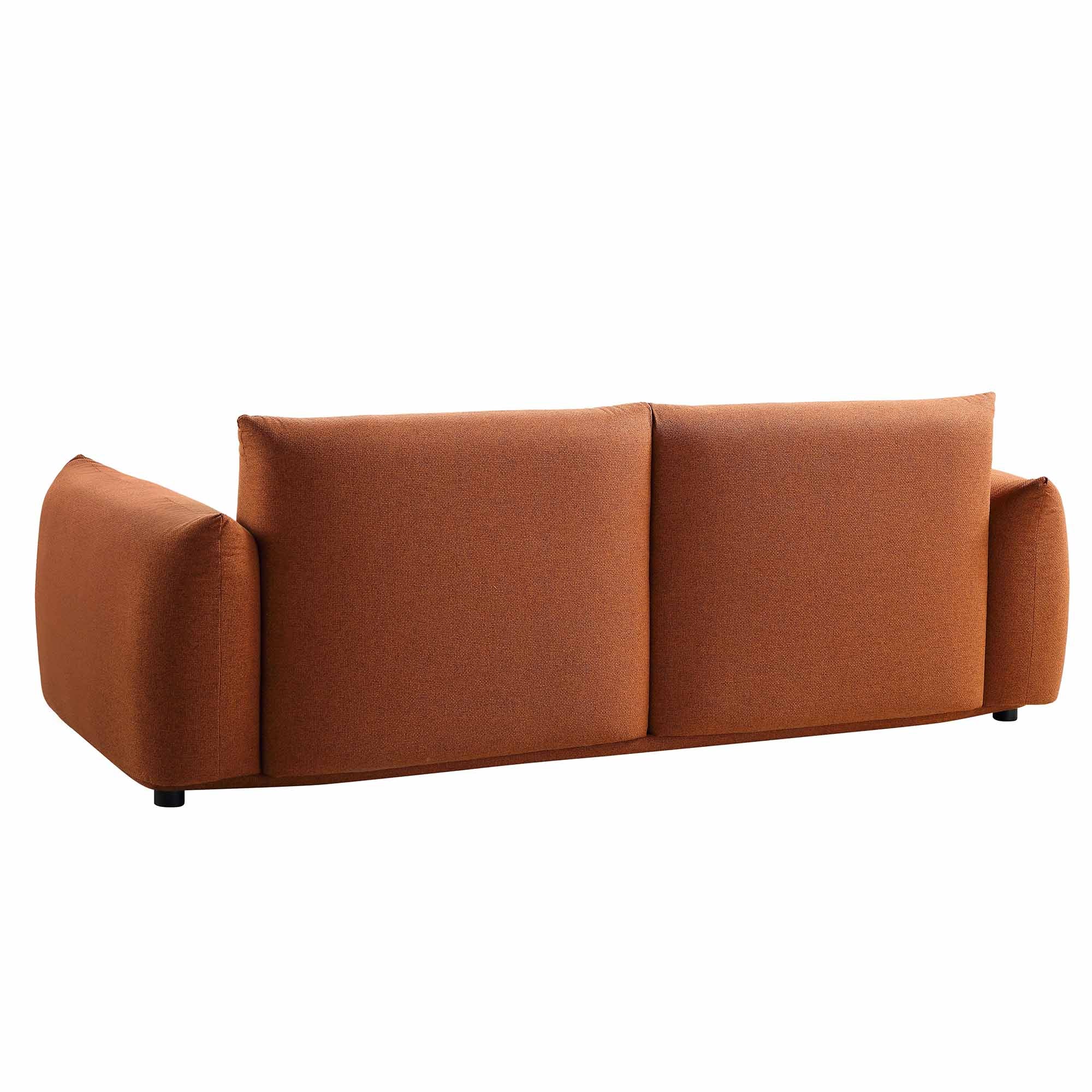 Three Seater Sofa, Terracotta Fabric