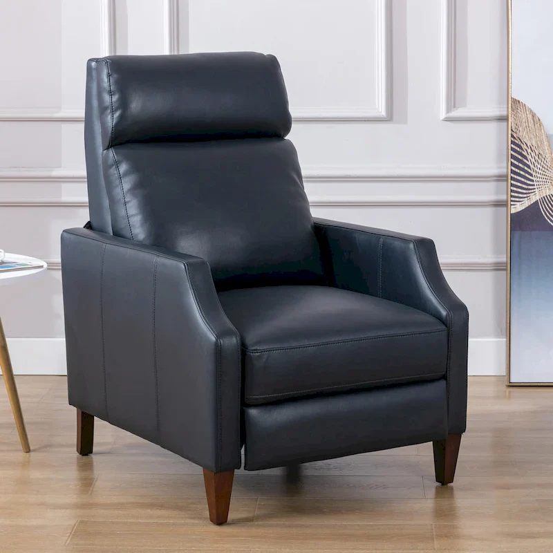 Brooklyn Faux Leather Push Back Recliner by