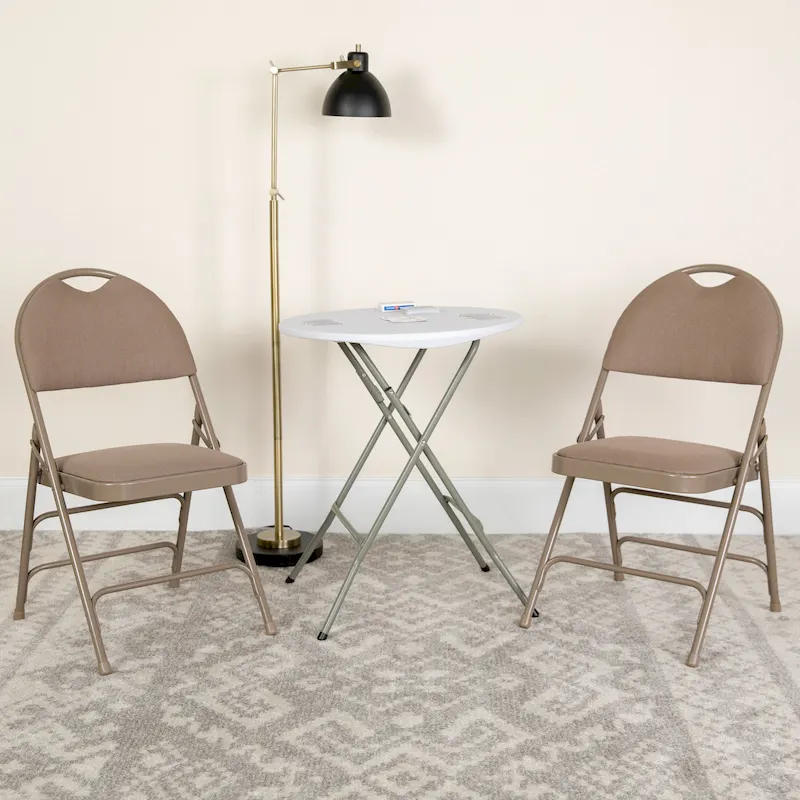 2 Pack Extra Large Ultra-Premium Triple Braced Folding Chair