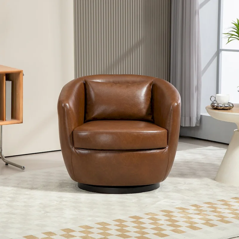 Modern Living Room Swivel Barrel Armchair