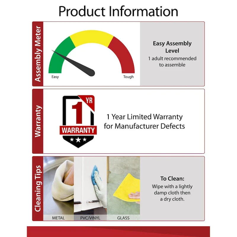 Avenue Greene Emerald 3 Shelf Metal Rolling Utility Cart