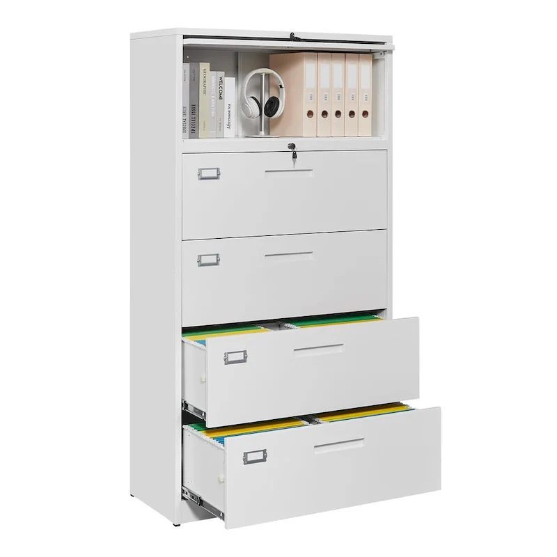 4-Drawer Lateral File Cabinet with Lock