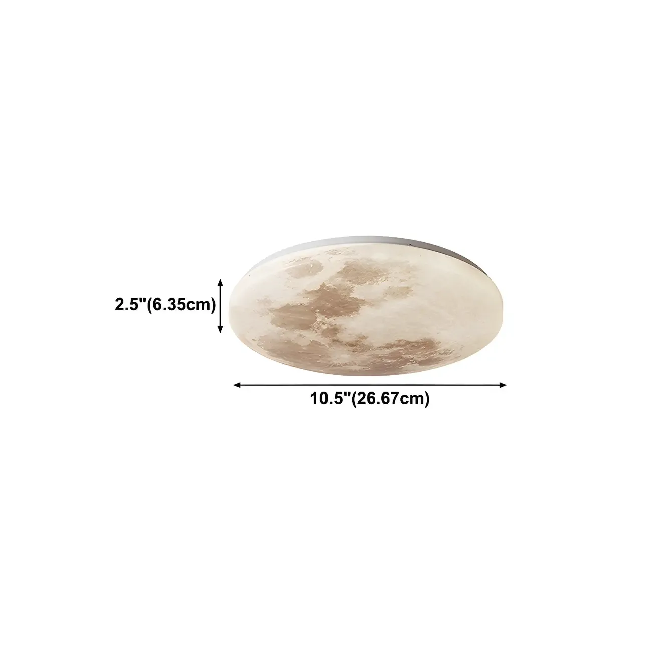 Modern Moon Design Dimmable LED Flush Mount Ceiling Light