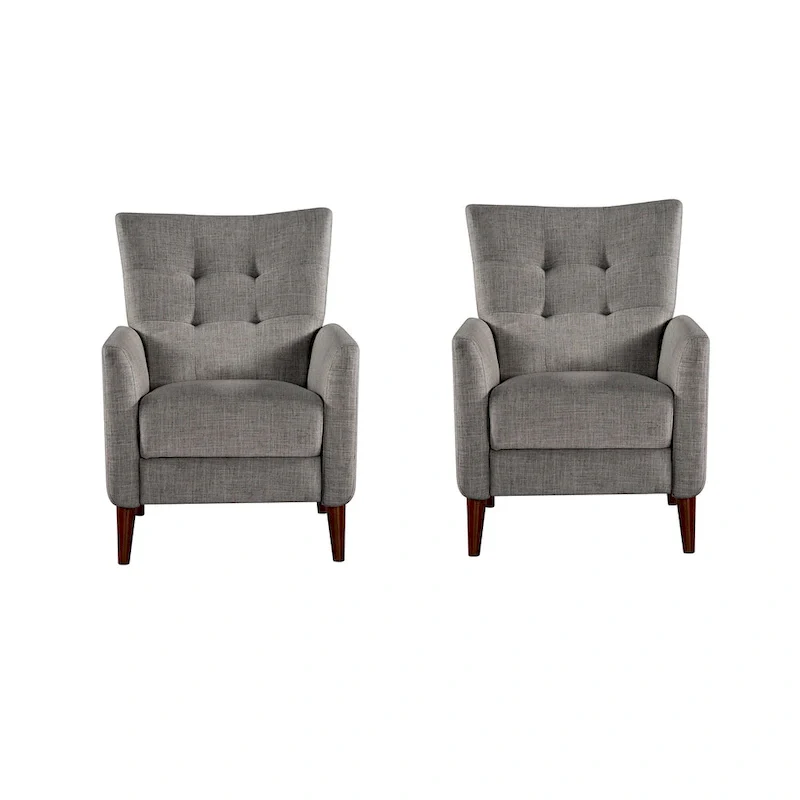 Modern Manual Recliner with Solid Wooden Legs