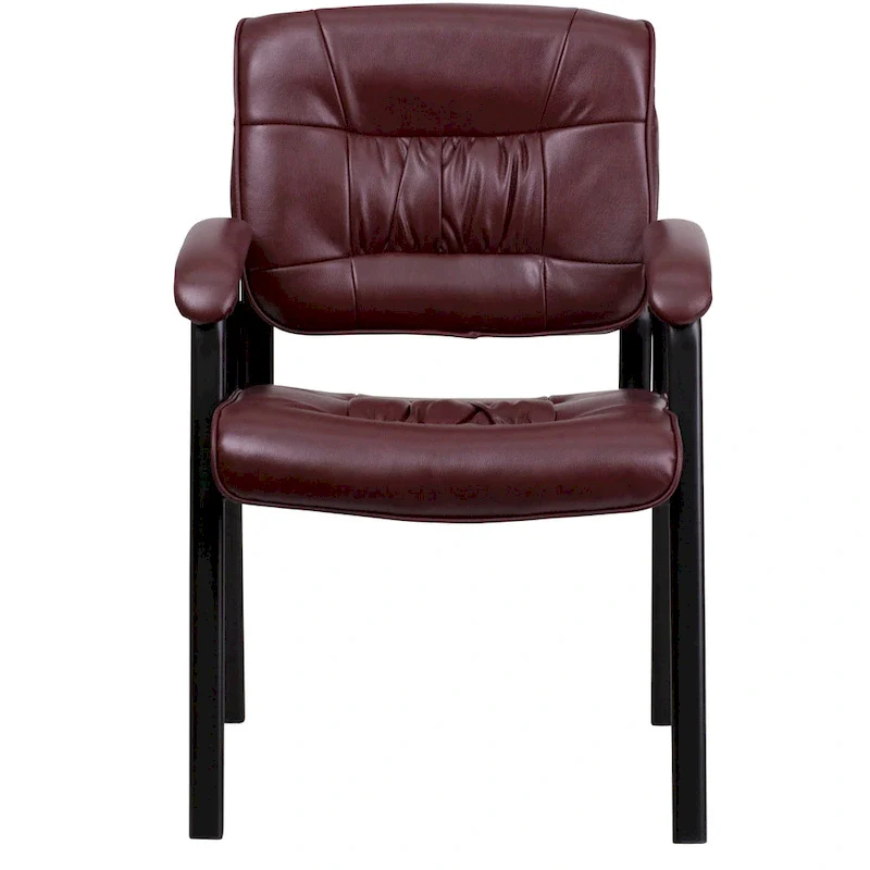Upholstered Tufted Executive Reception Chair with Padded Arms - 23.25W x 26D x 36H