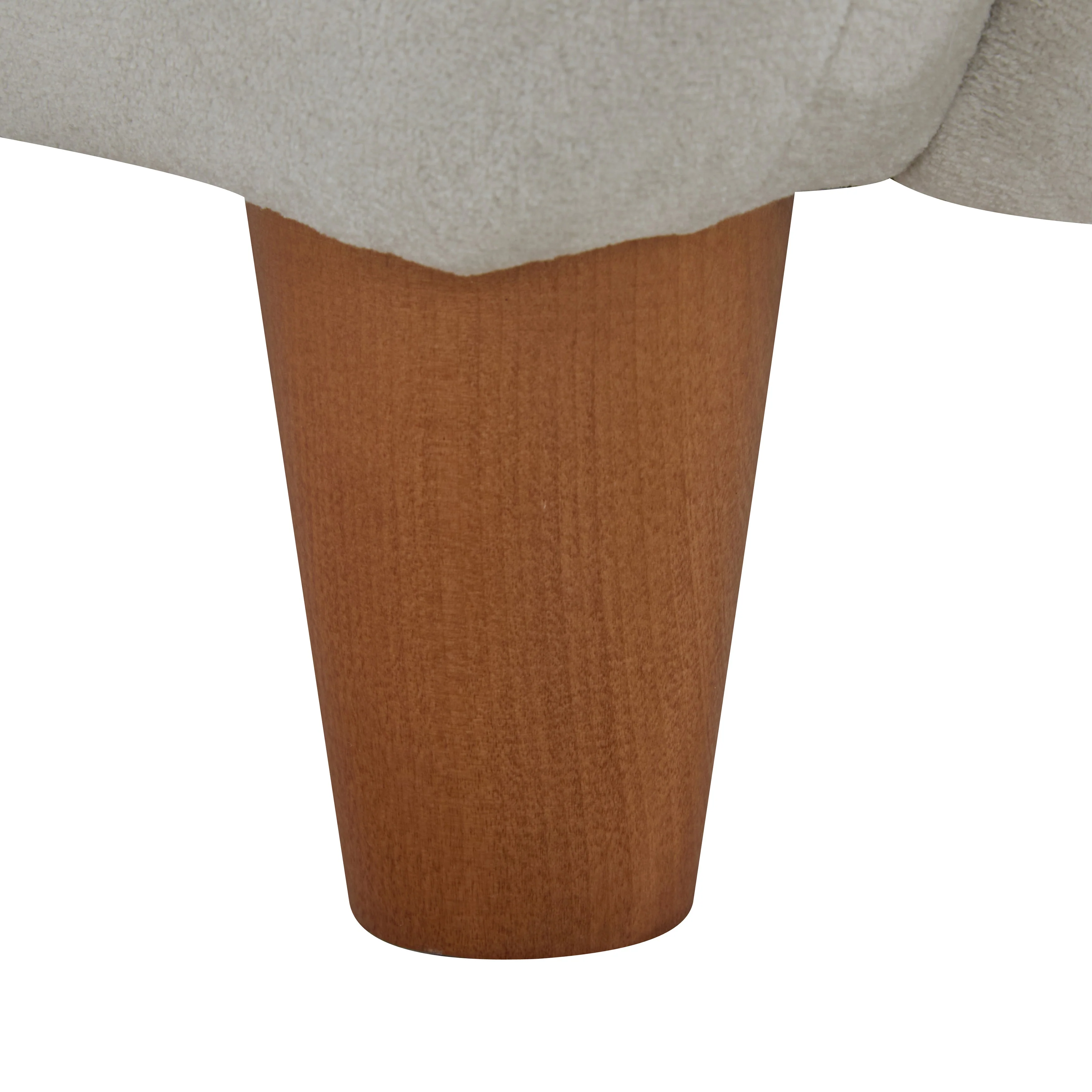 Luxury Modern Fabric Armchair with Round Arms & Tapered Legs