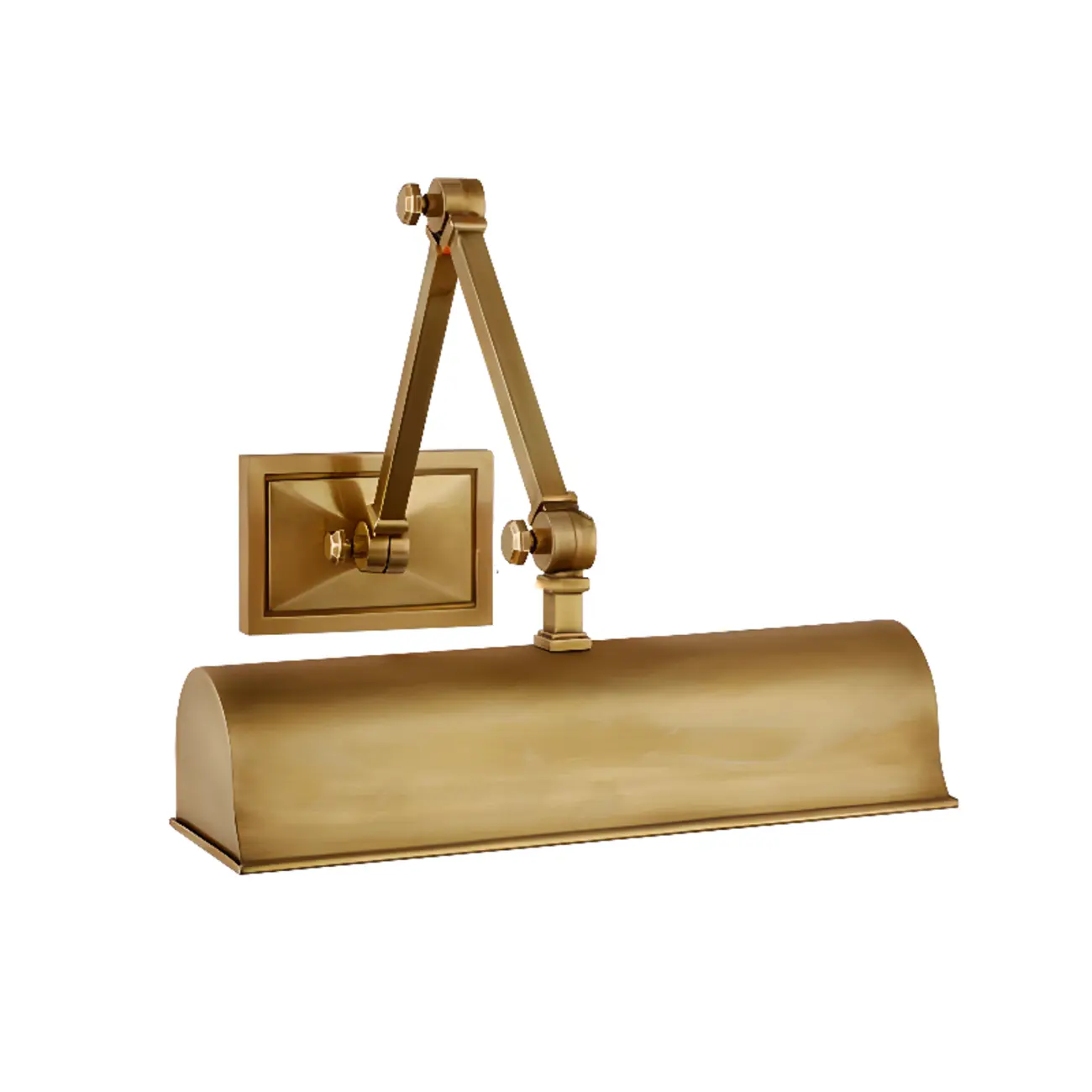 2-Light Metal Swing Arm Wall Light with Long Shade