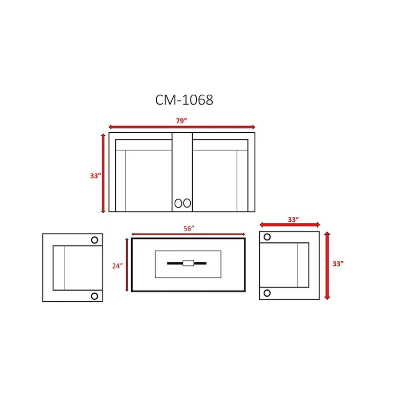 6 Piece Rattan Sectional Seating Group with Cushions
