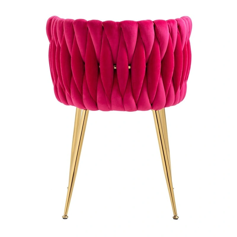 SEYNAR Modern Glam Velvet Dining Side Chair Set of 2 with Gold Metal Frame