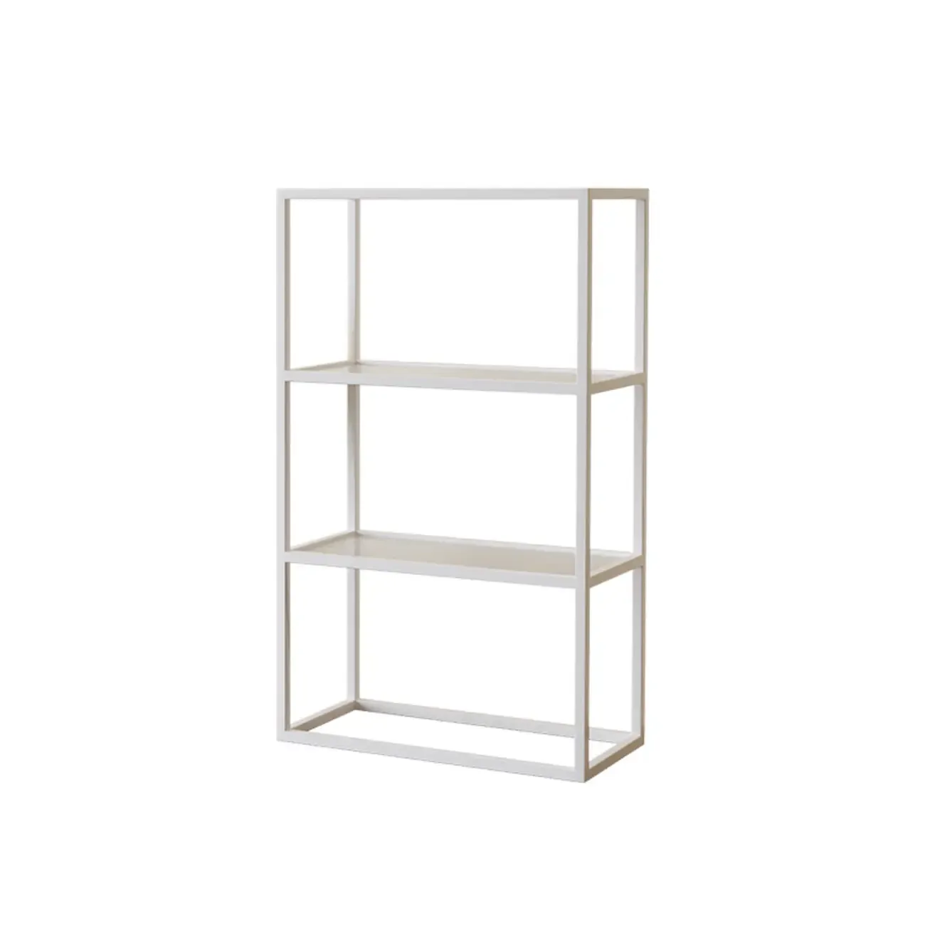 Modern Cube Open Metal Frame Black Bookcase