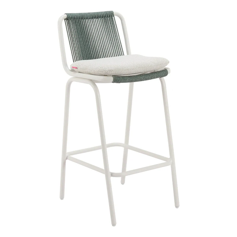 Luft Barstool White & Green