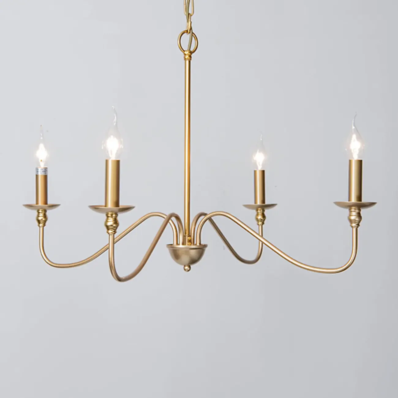 Adjustable Height Classic Golden Candelabra Chandelier