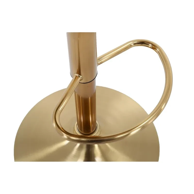 Pink / Pewter / Gold Adjustable Height Swivel Bar Stool with Chrome Finish – Single Seat