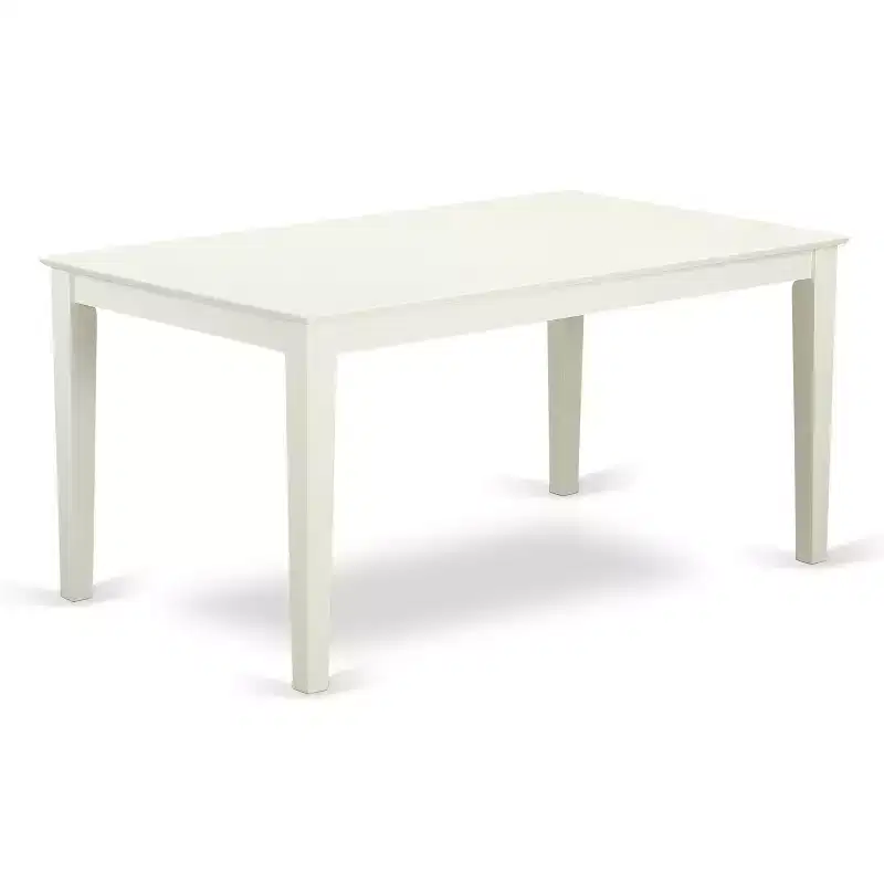 HomeStock 5 Piece Linen White Dining Table Set